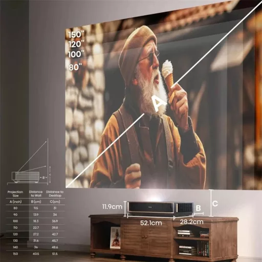 Hisense PT1 PROJEKTOR LASER 4K UHD SMART CINEMA 2500lm, 80"-150
