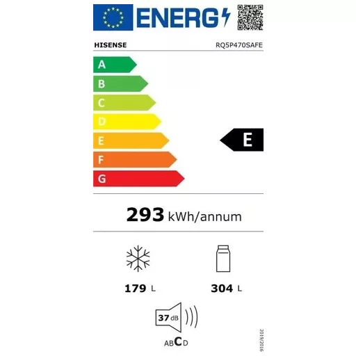 Hisense RQ5P470SAFE HŰTŐ 4 AJTÓS SIDE BY SIDE