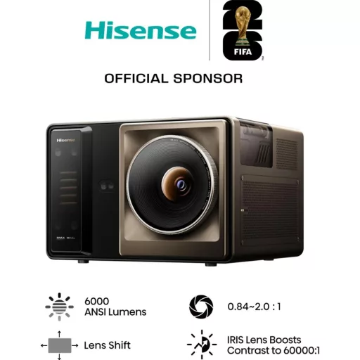 Hisense XR10 PROJEKTOR LASER 4K UHD SMART 6000lm, 65"-300