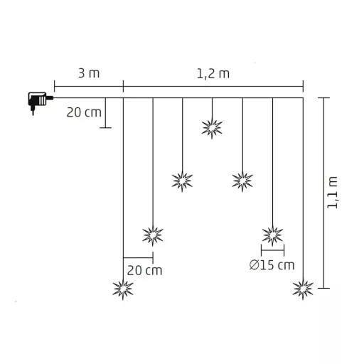 Home by Somogyi KAF7WW LED FÉNYFÜGGÖNY, AKRIL HÓPEHELY