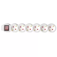   Home by Somogyi NV 6K-5/WH/1,5 6-OS ELOSZTÓ, KAPCSOLÓVAL 5 MÉTER 3X1,5 MM2 FEHÉR
