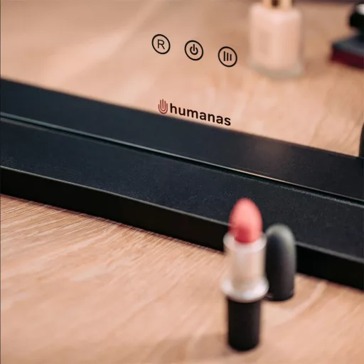 Humanas HS HM02 FEKETE SMINKTÜKÖR LED VILÁGÍTÁSSAL