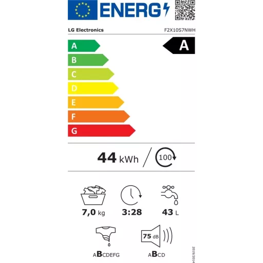 Lg F2X10S7NWH MOSÓGÉP ELÖLTÖLTŐS, 7 KG