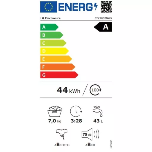 Lg F2X10S7NWK MOSÓGÉP ELÖLTÖLTŐS, 7 KG