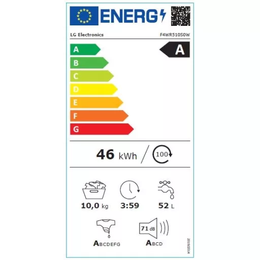 Lg F4WR510S0W MOSÓGÉP ELÖLTÖLTŐS GŐZ FUNKCIÓVAL