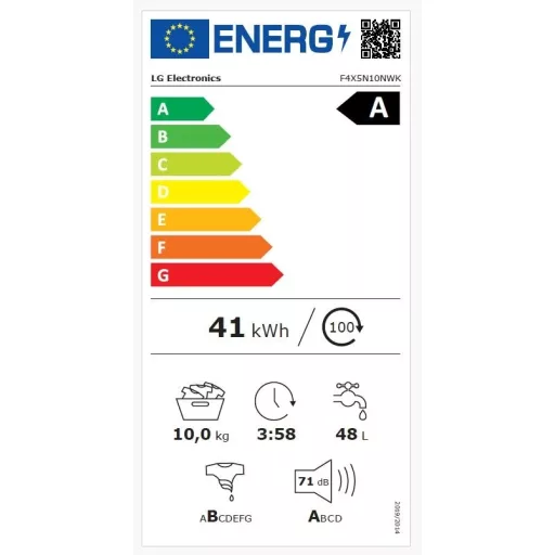 Lg F4X5N10NWK MOSÓGÉP ELÖLTÖLTŐS 10 KG