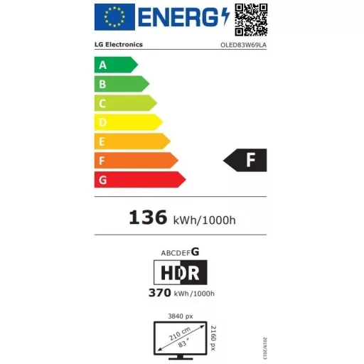 Lg OLED83W69LA.AEU TV 83" 4K UHD OLED EVO AI SMART TV 2026,DOLBY VISION WEBOS  VEZETÉK NÉLKÜLI