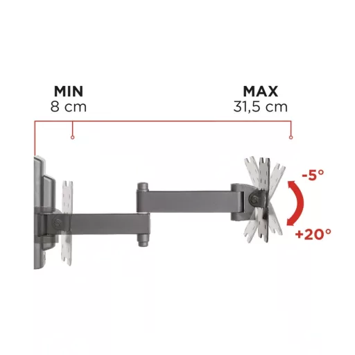 Meliconi 580460 FLATSTYLE FDR100 FALI KONZOL VESA 100 DUPLA KAROS