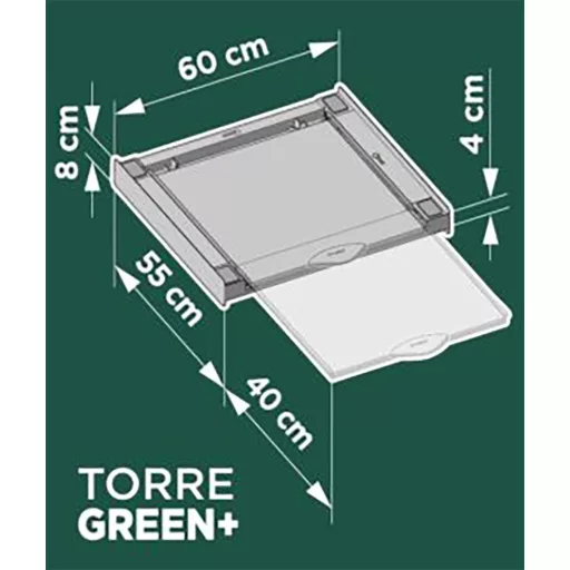 Meliconi 656129 BASE TORRE GREEN+ ÖSSZEÉPÍTŐ KERET KIHÚZHATÓ FIÓKKAL