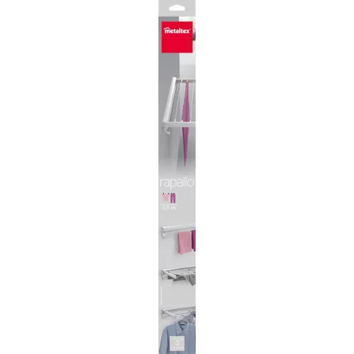 Metaltex MX406335 RUHASZÁRÍTÓ ERKÉLYRE AKASZTHATÓ 3,5 m