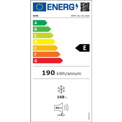 MPM MPM-182-ZS-09/E FAGYASZTÓSZEKRÉNY 6 REKESZ, 168 L
