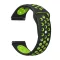 Mybandz 20SKU4578 LÉLEGZŐ SZILIKON ÓRASZÍJ / FEKETE-ZÖLD / 20MM