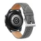 Mybandz 22SKU4565 ELEGÁNS, BŐR ÓRASZÍJ - SZÜRKE - EZÜST CSATTAL / 22MM