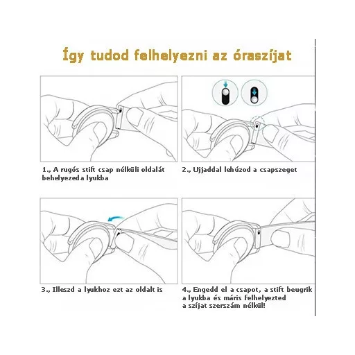 Mybandz 28892 ÁLLÍTHATÓ FONOTT SZÖVET ÓRASZÍJ /KÉK/ 22MM