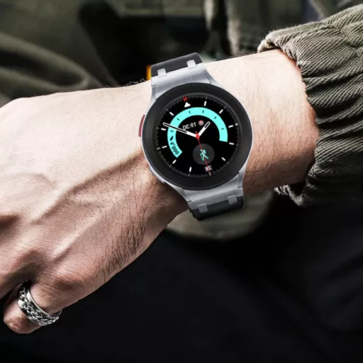 Mybandz 53275 ELEMENT SZILIKON ÓRASZÍJ-SAMSUNG GALAXY WATCH 5-6-7/FEKETE-FEKETE/20MM