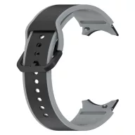   Mybandz 75301 RÉS-NÉLKÜLI SZILIKON ÓRASZÍJ GALAXY WATCH 5-6-7 /FEKETE-SZÜRKE/ 20MM