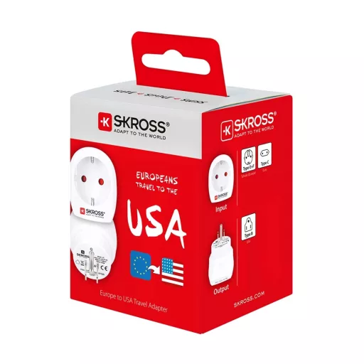 Skross SKR1500203E UTAZÓADAPTER - EUROPE TO USA