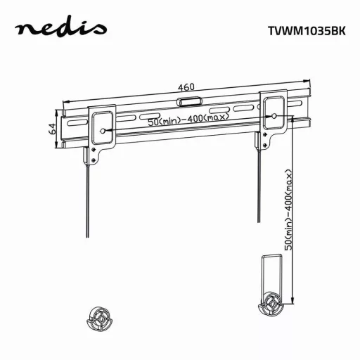 Nedis TVWM1035BK FALI KONZOL