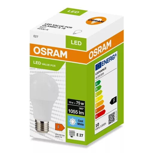 Osram LED-PCR-CLA10E27TF LED FÉNYFORRÁS  10W (75W), 4000K, 1055LM, E27, TERMÉSZETES FEHÉR