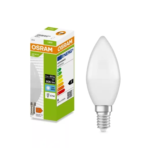 Osram LED-PCR-CLB7.5E14TF LED FÉNYFORRÁS  7,5W (60W), 4000K, 806LM, E14, TERMÉSZETES FEHÉR