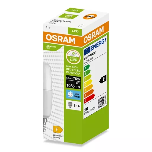 Osram LED-PCR-STC9.5E14TF LED FÉNYFORRÁS  9,5W (75W), 4000K, 1055LM, E14, TERMÉSZETES FEHÉR