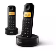   Philips D1602B/53 DECT TELEFON fekete 300mAh 2 kézibeszélő