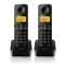 Philips D2602B/53 DECT TELEFON fekete 550mAh 2 kézibeszélő