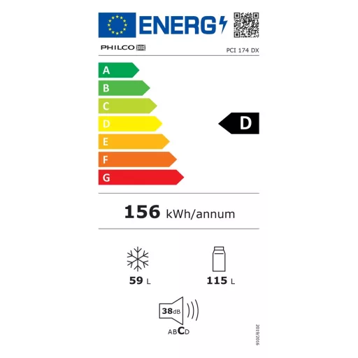 Philco PCI 174 DX HŰTŐ ALULFAGYASZTÓS D ENERGIAOSZTÁLY