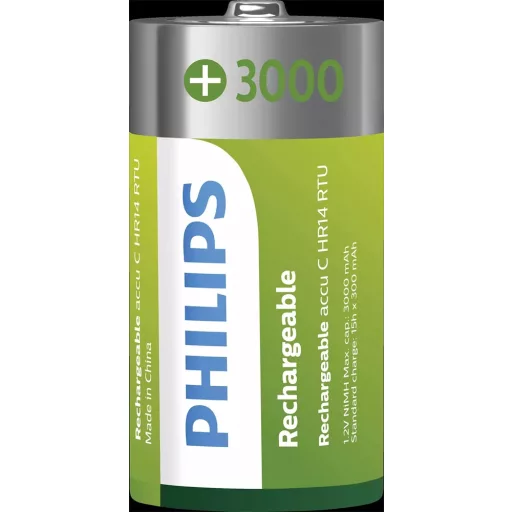 Philips R14B2A300/10 ELEM TÖLTHETŐ R14 "C" 3000mAh 2-BLISZTER