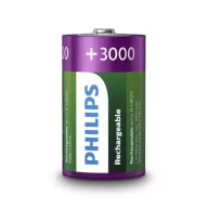   Philips R20B2A300/10 ELEM TÖLTHETŐ R20 "D" 3000mAh 2-BLISZTER