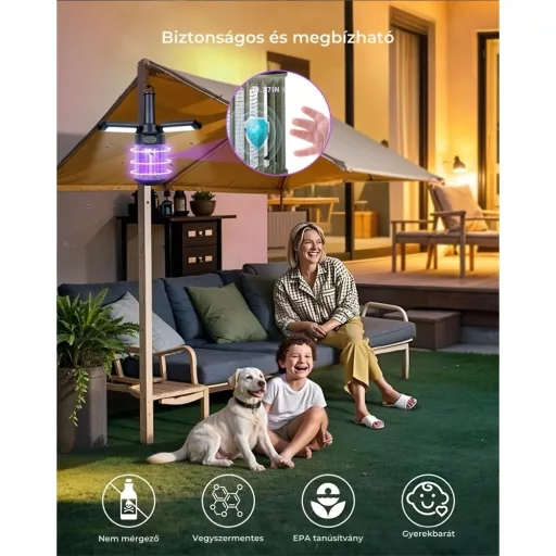 RoosCamp ROOSZAPPER UV SZÚNYOGIRTÓ ÉS KEMPINGLÁMPA