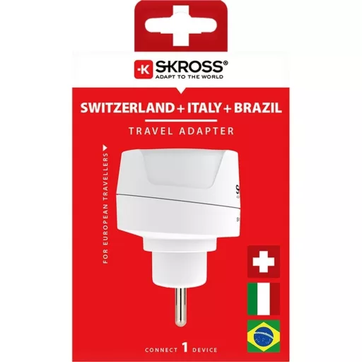 Skross 1.500272C-E UTAZÓADAPTER - EUROPE TO SWITZERLAND, ITALY, BRASIL