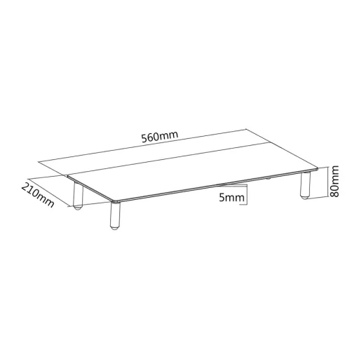Stell SOS 5010 MONITOR ÁLLVÁNY ÜVEG