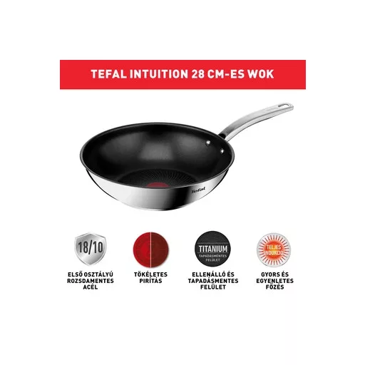 Tefal B8171944 SERPENYŐ WOK 28CM INTUITION
