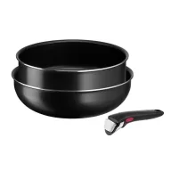   Tefal L1539153 SERPENYŐ SZETT INGENIO 6 EASY COOK N CLEAN BLACK 3 RÉSZES