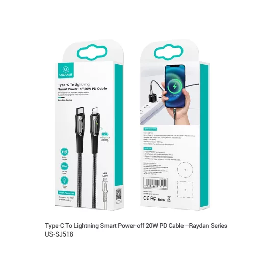 Usams SJ518USB01 LIGHTNING KÁBEL TYPE C