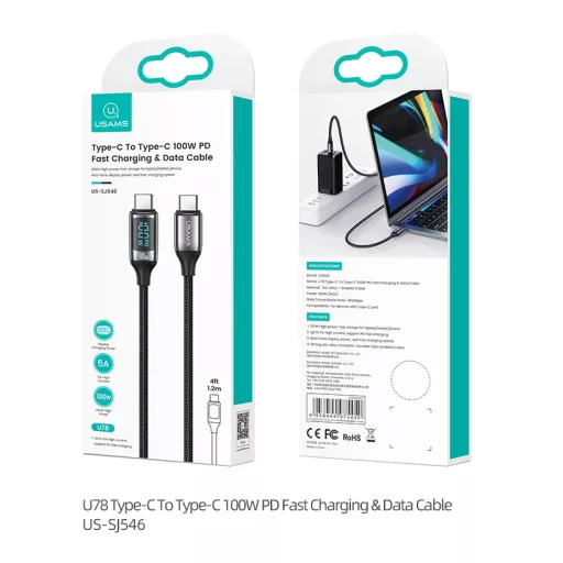 Usams SJ546USB01 ADATKÁBEL TYPE-C - TYPE-C