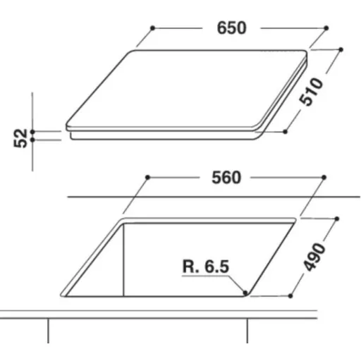 Whirlpool AKT 8130/LX FŐZŐLAP BEÉPÍTHETŐ KERÁMIA