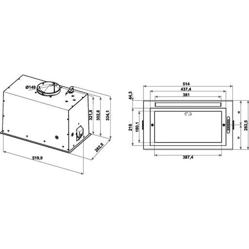 Whirlpool WCT3 63F LTX PÁRAELSZÍVÓ BEÉPÍTHETŐ PULT ALÁ