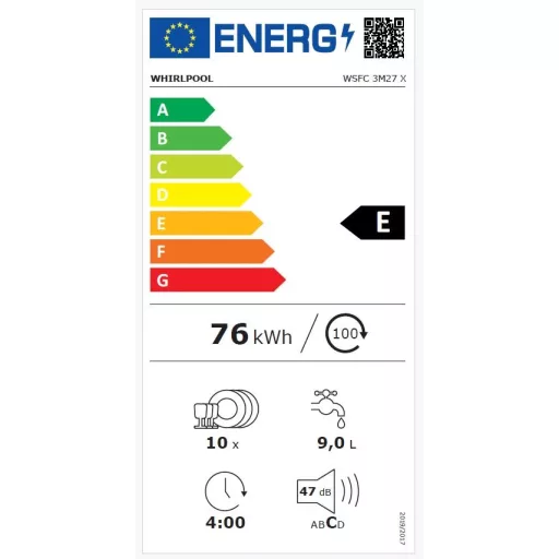 Whirlpool WSFC 3M27 X MOSOGATÓGÉP 10 TERÍTÉK KESKENY